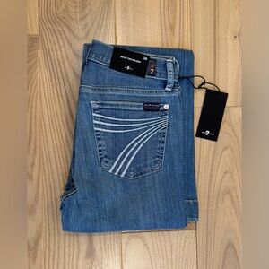 7 For All Mankind Tailorless Dojo Jeans Women's Flare Leg Trousers NWT Size 26